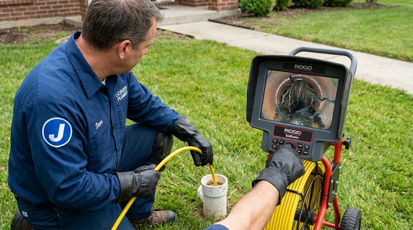 Sewer camera inspection being performed by Johns Plumbing LLC in Eagar